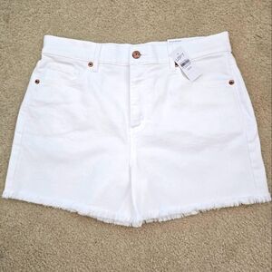 Women's White Denim Shorts